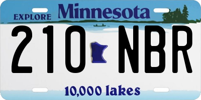 MN license plate 210NBR