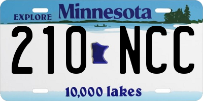 MN license plate 210NCC