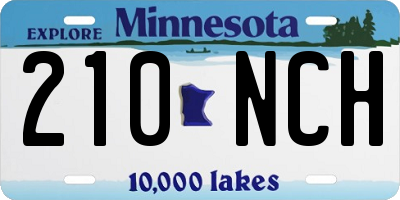 MN license plate 210NCH