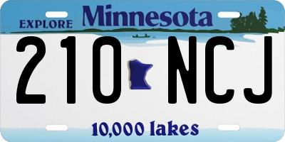 MN license plate 210NCJ
