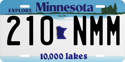 MN license plate 210NMM