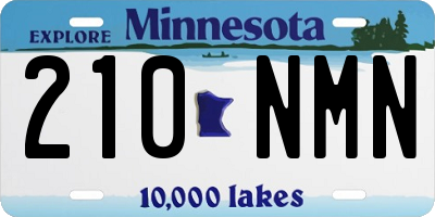 MN license plate 210NMN