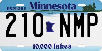MN license plate 210NMP