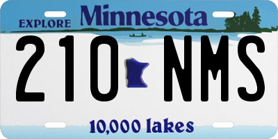 MN license plate 210NMS