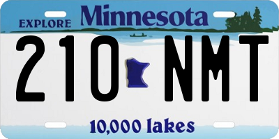 MN license plate 210NMT