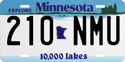MN license plate 210NMU