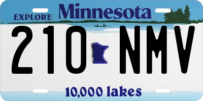 MN license plate 210NMV