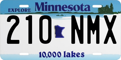 MN license plate 210NMX