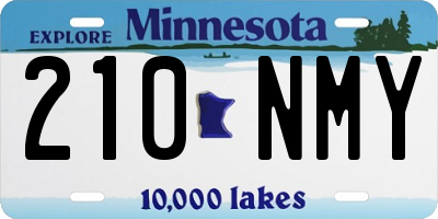 MN license plate 210NMY