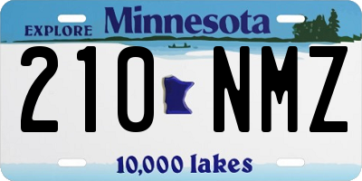 MN license plate 210NMZ
