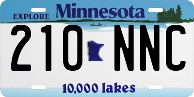MN license plate 210NNC