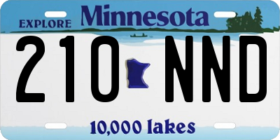 MN license plate 210NND