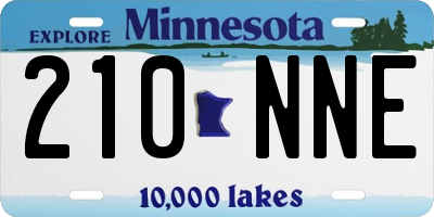 MN license plate 210NNE