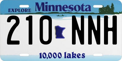 MN license plate 210NNH