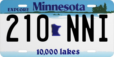 MN license plate 210NNI