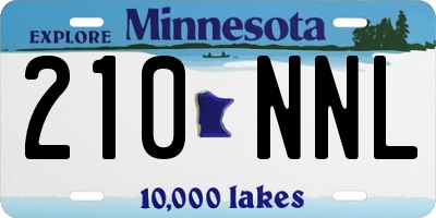 MN license plate 210NNL