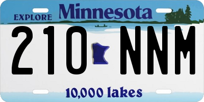 MN license plate 210NNM
