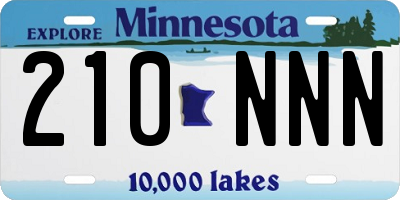 MN license plate 210NNN