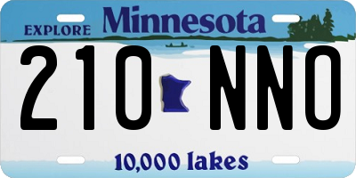 MN license plate 210NNO