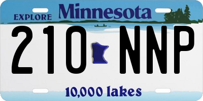 MN license plate 210NNP