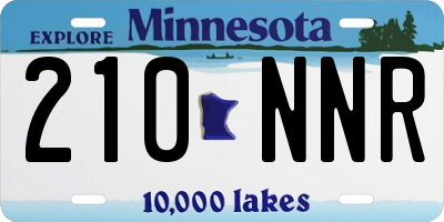 MN license plate 210NNR