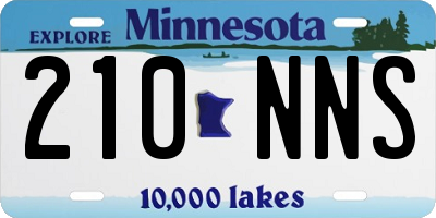 MN license plate 210NNS