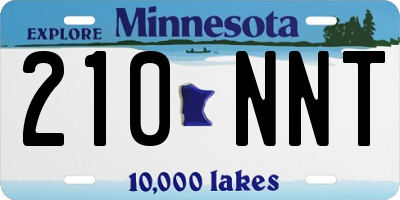 MN license plate 210NNT