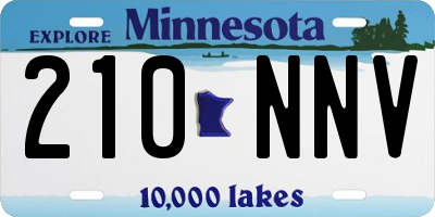 MN license plate 210NNV