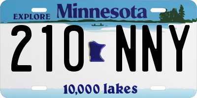 MN license plate 210NNY