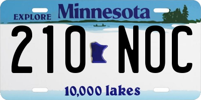 MN license plate 210NOC