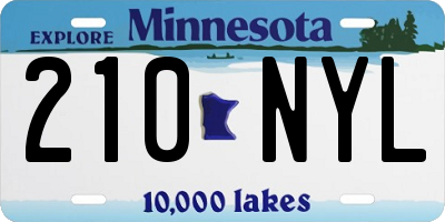 MN license plate 210NYL