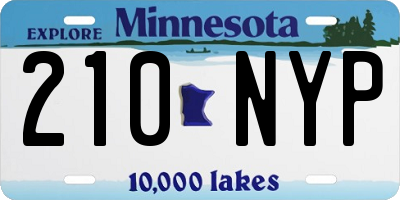MN license plate 210NYP