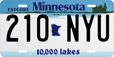MN license plate 210NYU