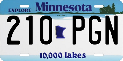 MN license plate 210PGN
