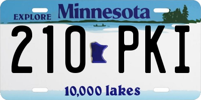 MN license plate 210PKI
