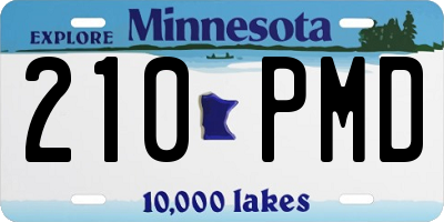 MN license plate 210PMD
