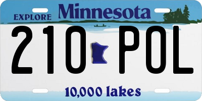 MN license plate 210POL