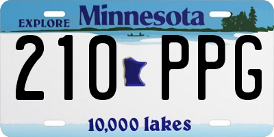 MN license plate 210PPG