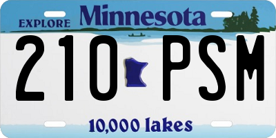 MN license plate 210PSM