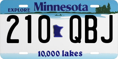 MN license plate 210QBJ