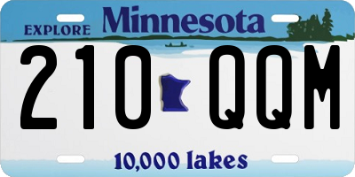 MN license plate 210QQM