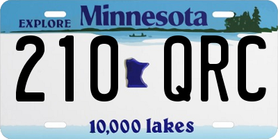 MN license plate 210QRC