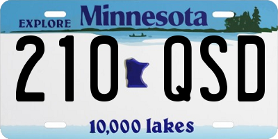 MN license plate 210QSD