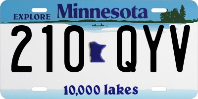 MN license plate 210QYV