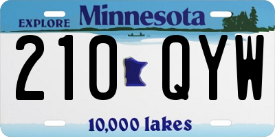 MN license plate 210QYW