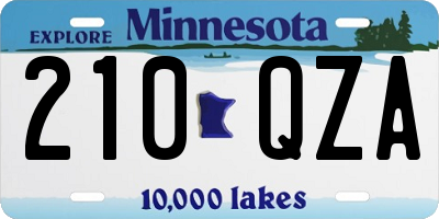 MN license plate 210QZA