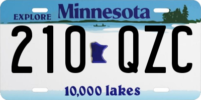 MN license plate 210QZC