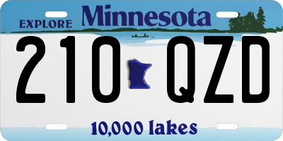 MN license plate 210QZD