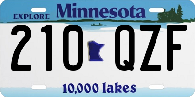 MN license plate 210QZF