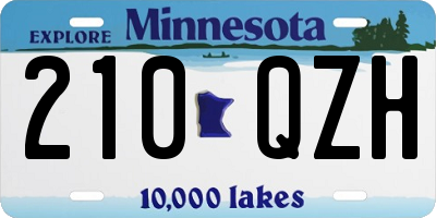 MN license plate 210QZH